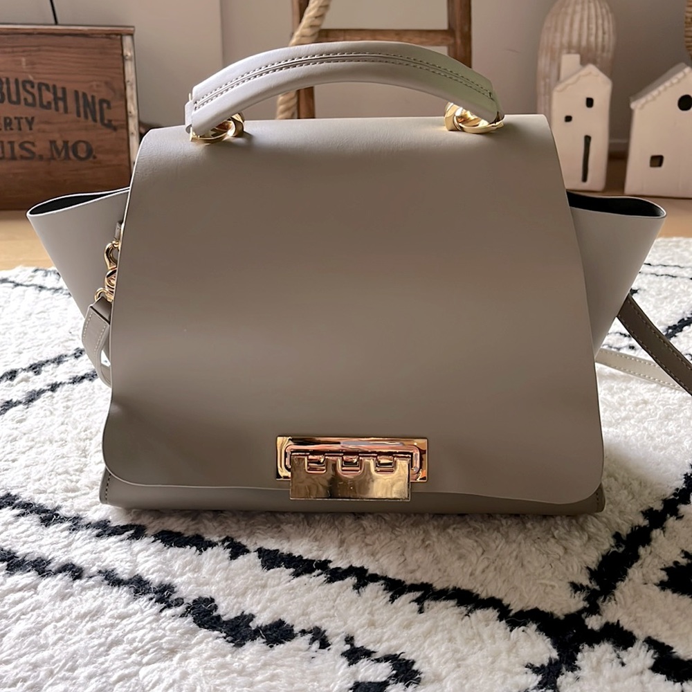 Zac Posen shoulder bag in Greg with gold details